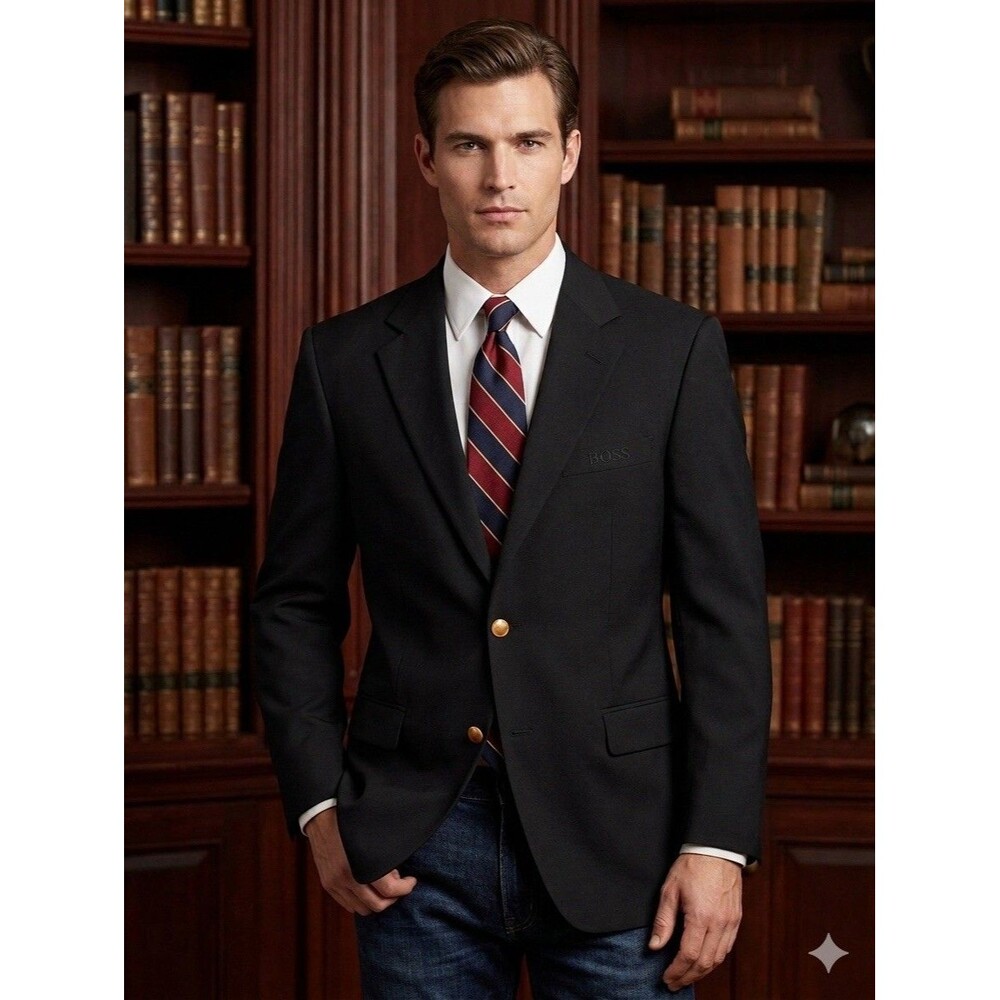 Hugo Boss ‘Harvard’ Sport Coat Men 38R Virgin Wool Suit Jacket Blazer Germany